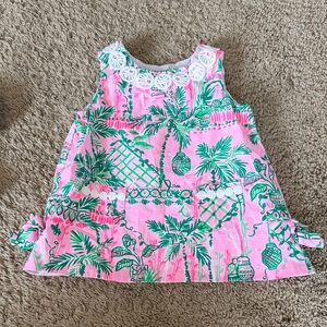 Lilly Pulitzer Pink and Green Kids Dress